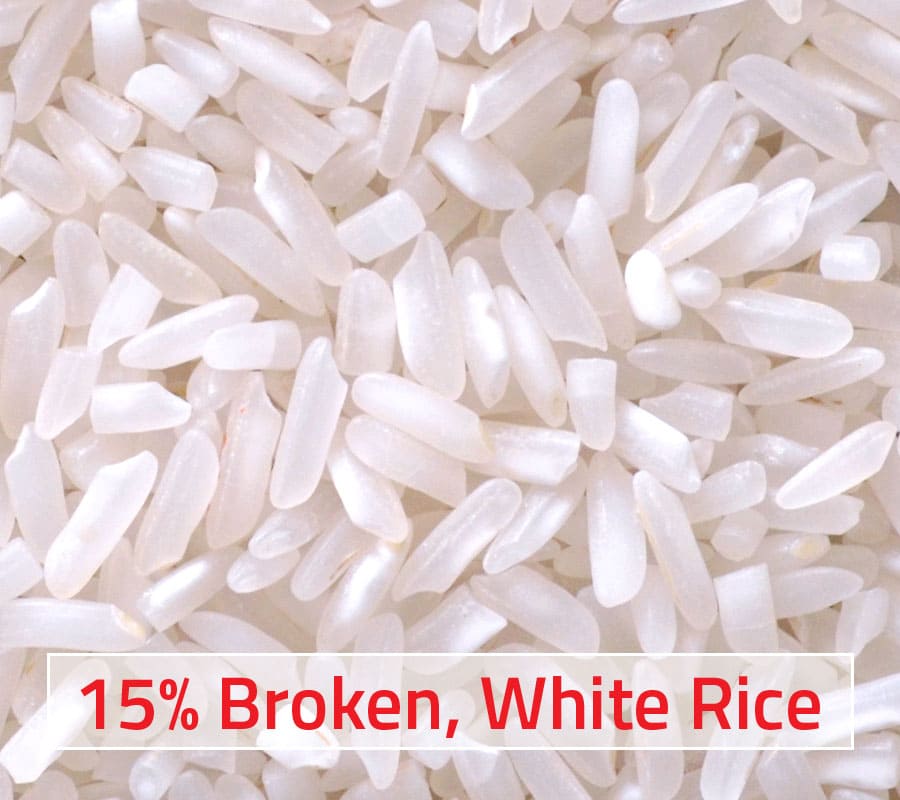 pakistan white rice, 15% broken